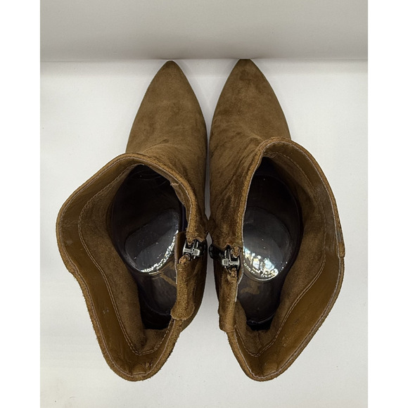 Sam Edelman Womens Brown Suede Leather Zipper Pointed Toe Ankle Boots Sz 8.5 - Picture 5 of 14